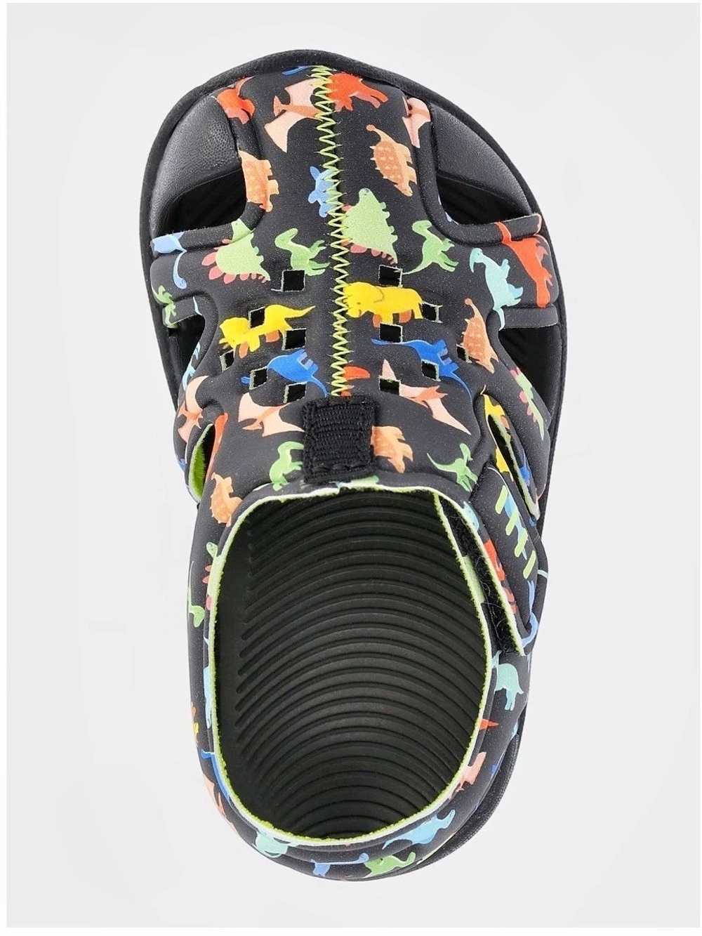 Wonder Nation Infant Boy Win Bump Toe Sandal Black & Green Kids 4
